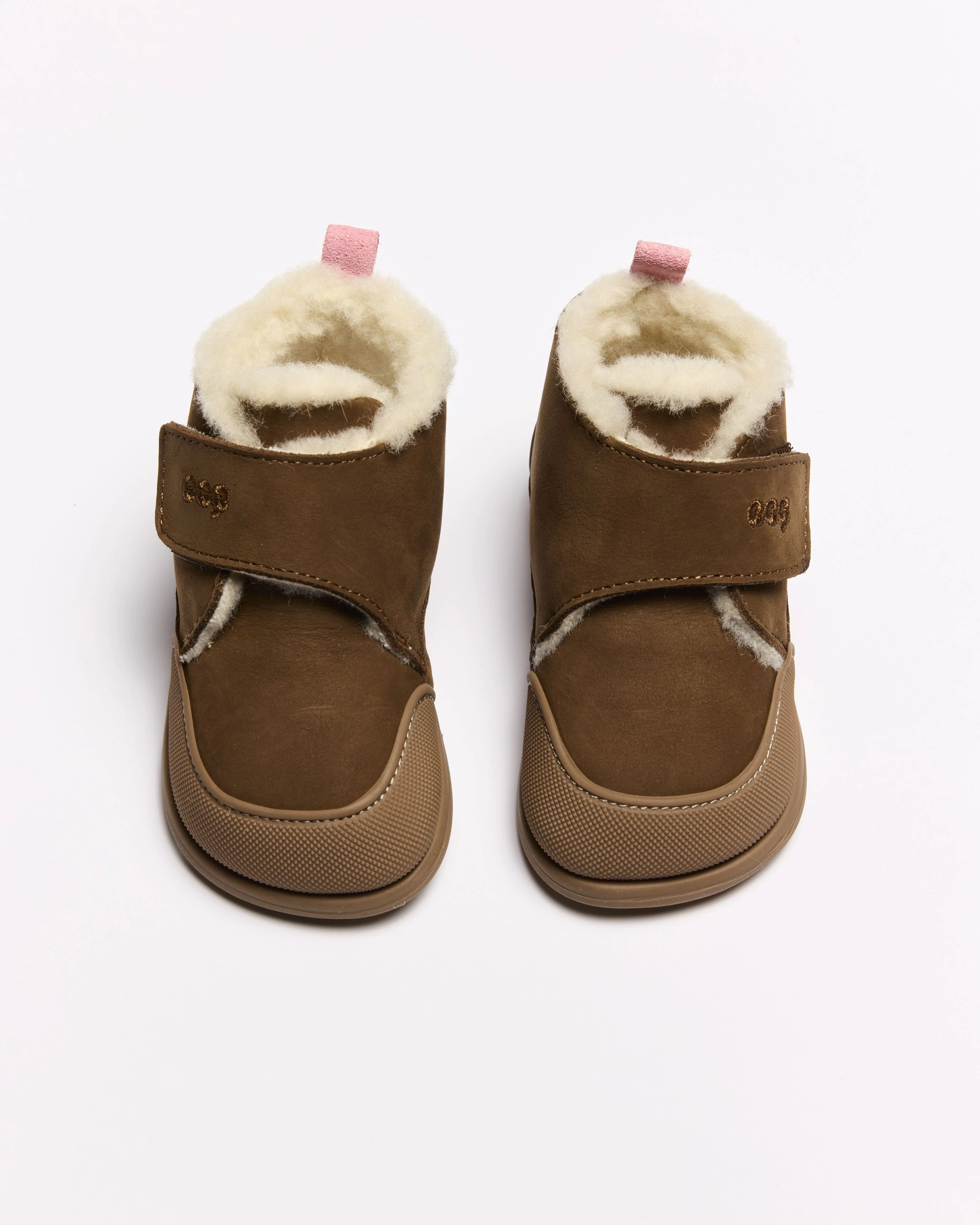 Coucouçava Barefoot Bota com pelo Brown