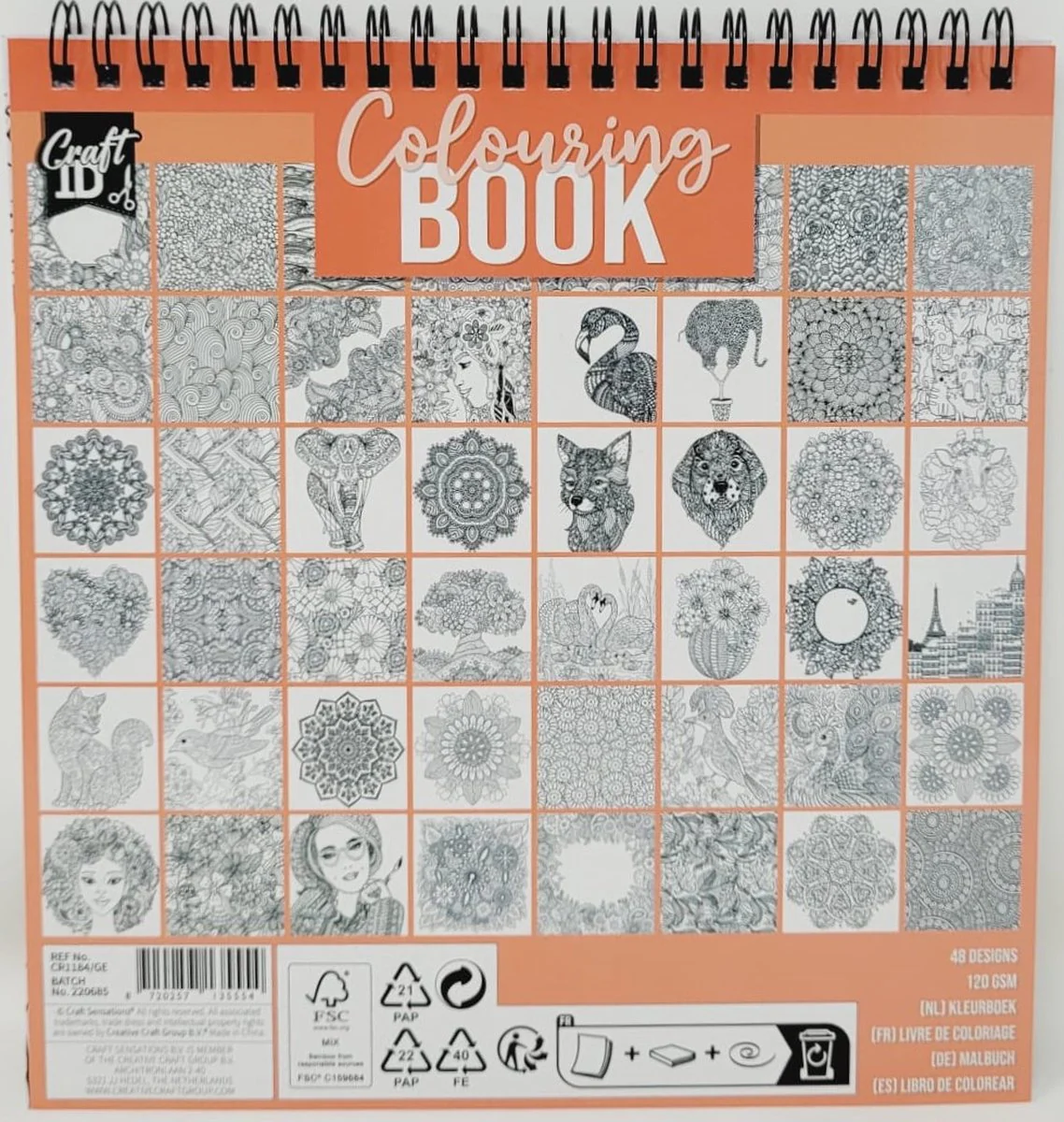 Creative Craft Livro de colorir mandalas 24 folhas - Image 3