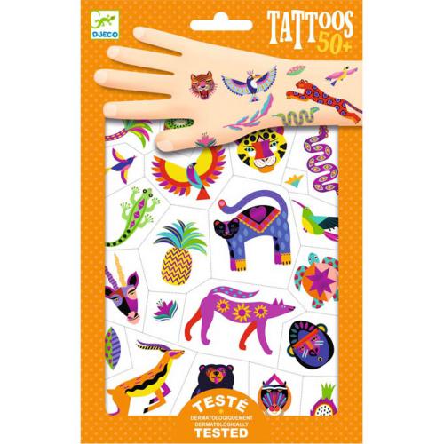 Djeco 50 Tatuagens Beleza Selvagem - Efeito Metalizado