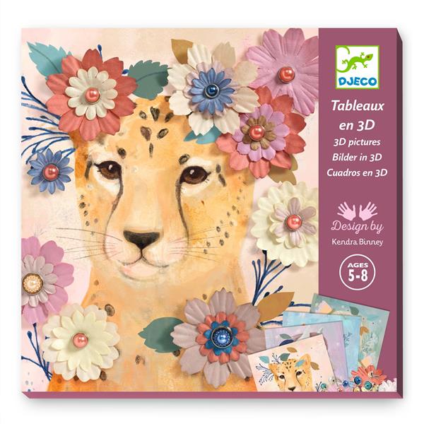 Djeco Actividades Pinturas em 3D - Coroas de Flores