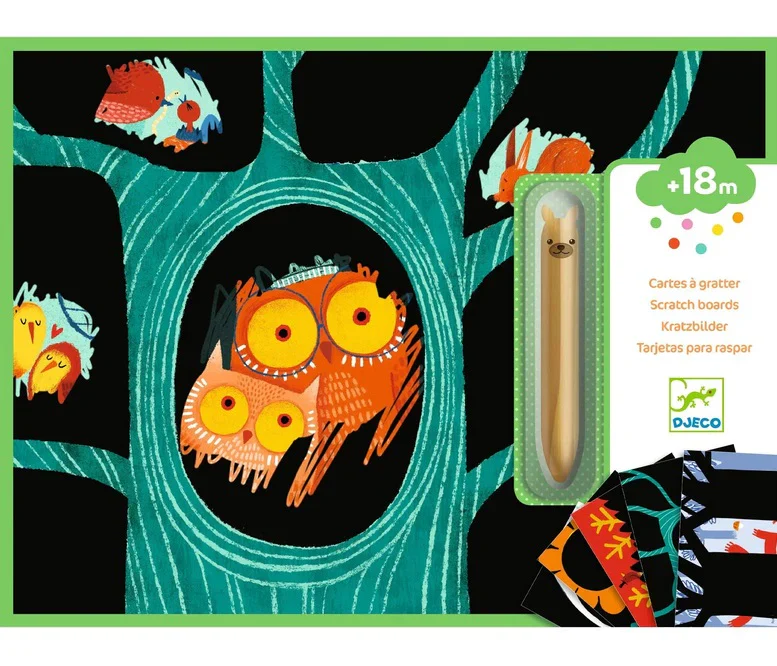 Djeco Actividades Raspar - Aprende Sobre Animais