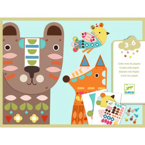 Djeco - Atividades de colagem - Animais Gigantes