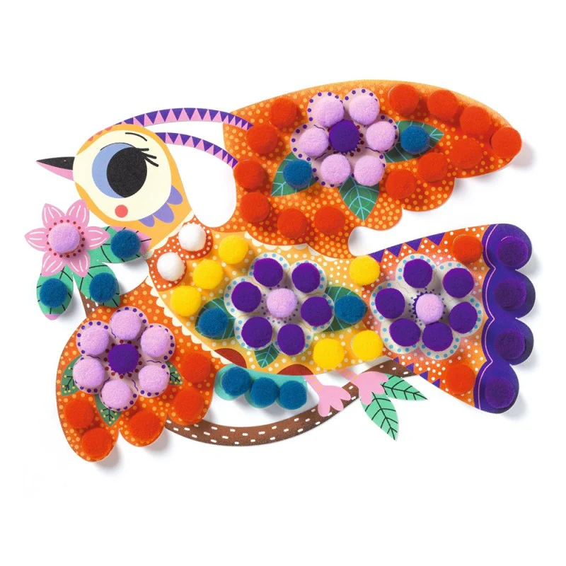 Djeco Atividades de colagem Silhuetas e pompons - Image 4