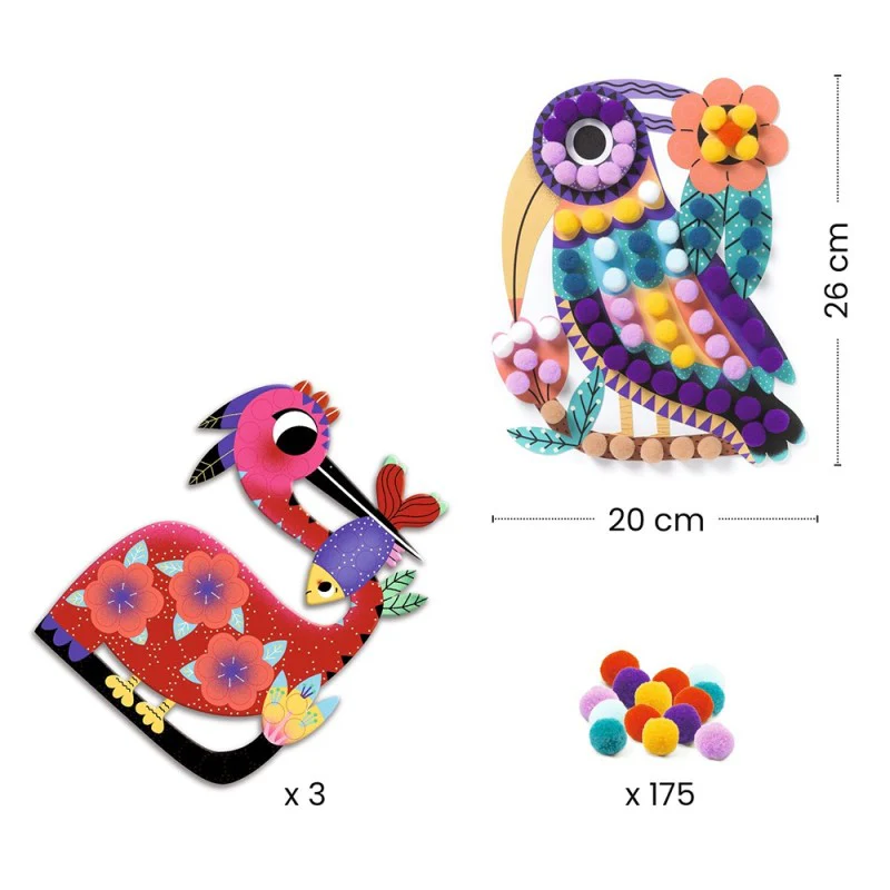 Djeco Atividades de colagem Silhuetas e pompons - Image 5