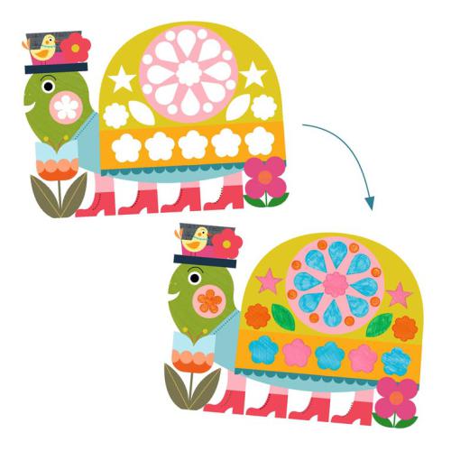 Djeco Caixa de Atividades de Colorir com stencil - Padrões Divertidos - Image 3