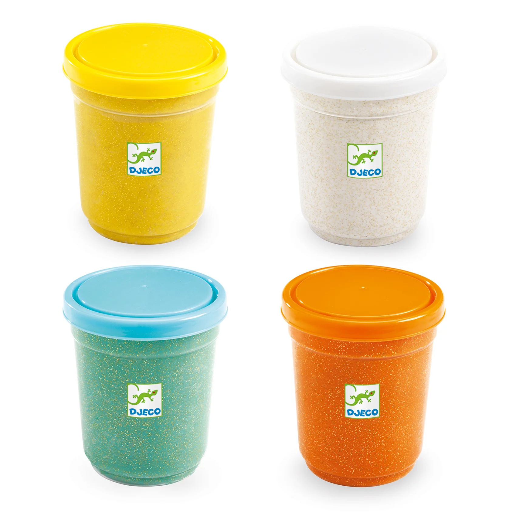 Djeco Conjunto 4 potes plasticina Glitter - Image 2