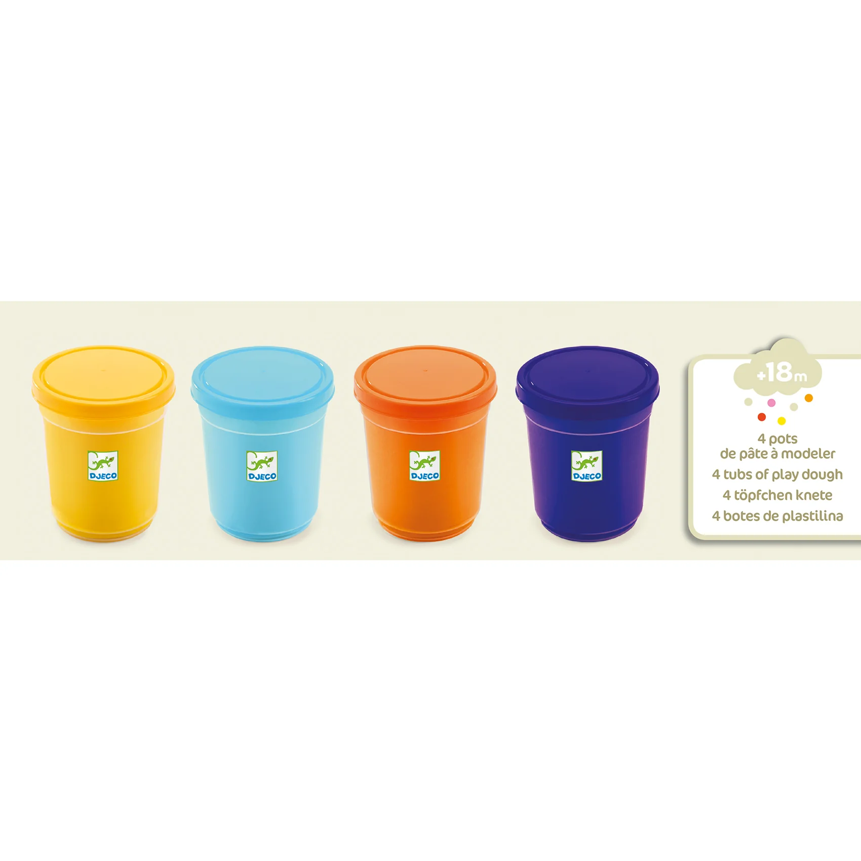 Djeco Conjunto 4 potes plasticina Nature - Image 3