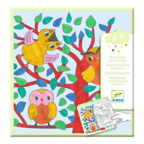 Djeco Floresta - Dispensador de Atividades de Colorir