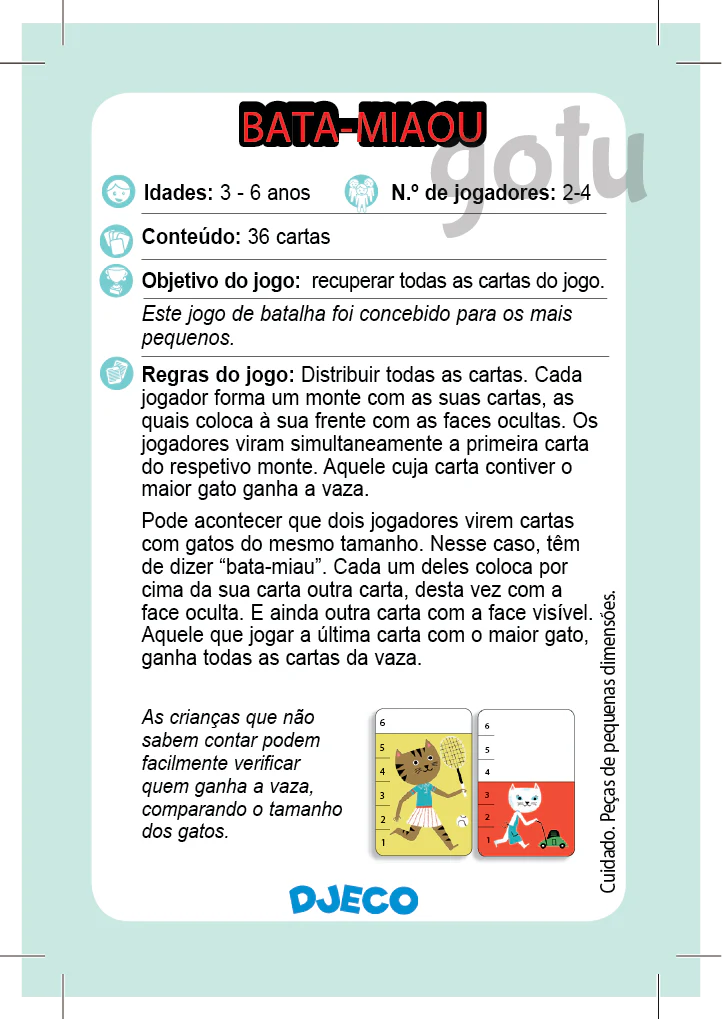 Djeco Jogo de Cartas de Batalha BATA-MIAOU - Image 3