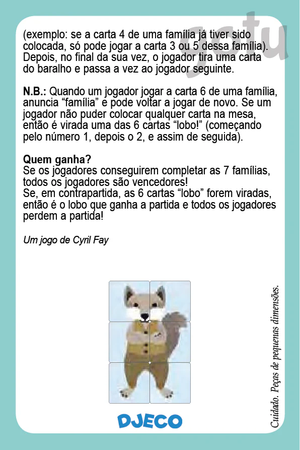 Djeco Jogo de Cartas de cooperaçãp e rapidez FAMILOU - Image 3