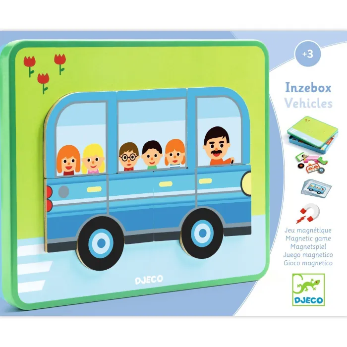 Djeco Jogo magnético Veículos - Inzebox Vehicles