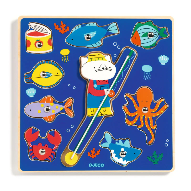 Djeco Jogo Pesca e Puzzle de Madeira - Puzz e Fish Color - Image 2
