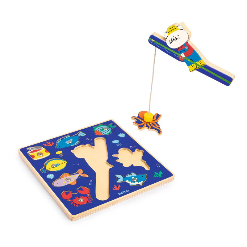 Djeco Jogo Pesca e Puzzle de Madeira - Puzz e Fish Color - Image 3