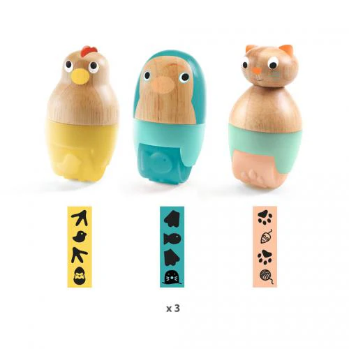 Djeco My plastirollers - Carimbos rolantes de animais p/plasticina - Image 3