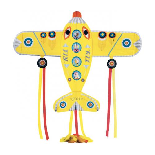 Djeco papagaio de tecido Maxi Avião 122cm