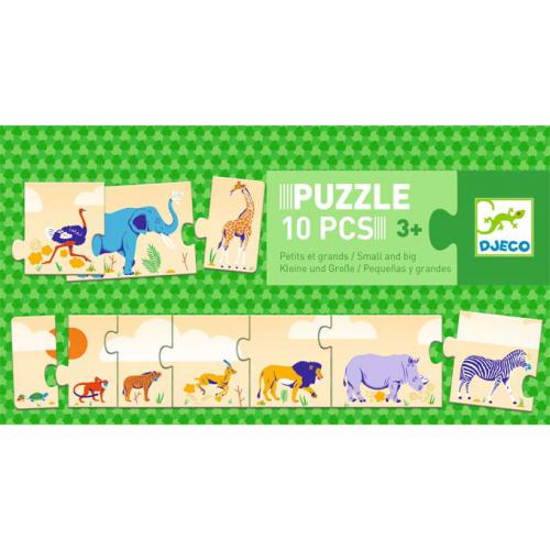 Djeco Puzzle Animais Pequenos e Grandes