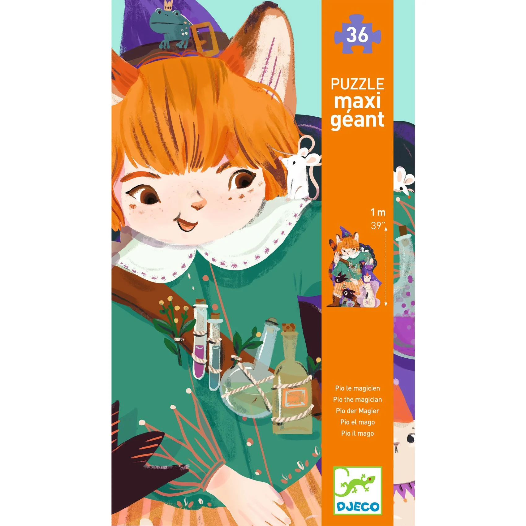 Djeco Puzzle gigante Pio, o Feiticeiro 36 peças - Image 4
