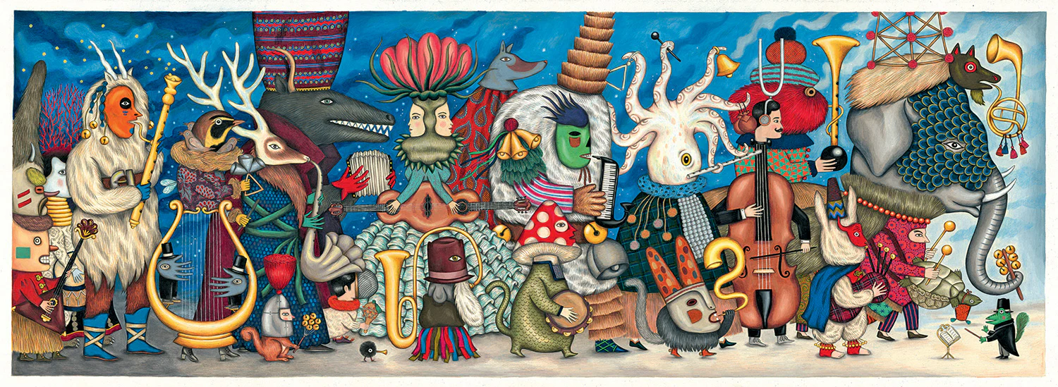 Djeco Puzzle panorámico orquestra fantasia 500 peças - Image 2