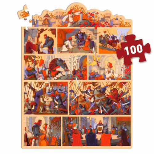 Djeco  Story Puzzle 100 peças - O Rei Artur - Image 3