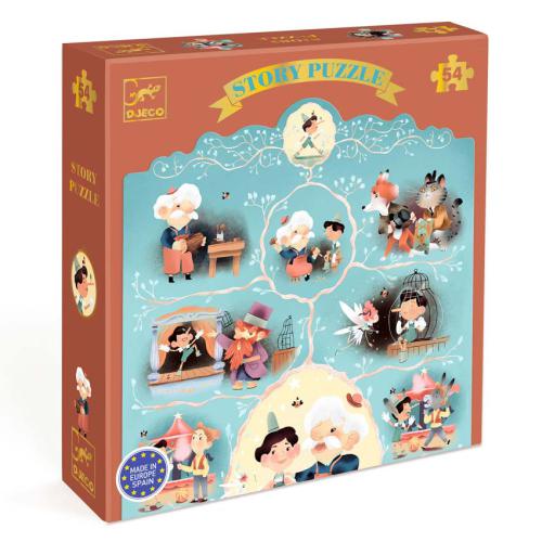 Djeco Story Puzzle 54 peças - Pinóquio