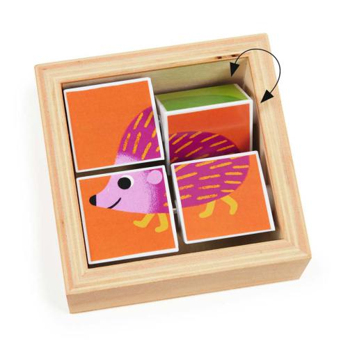 Djeco Tournibist - Puzzle blocos de madeira c/animais - Image 2