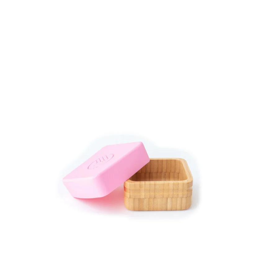 Eco rascals Pack de 2 recipientes para snacks em bambu Rosa Cinza - Image 5