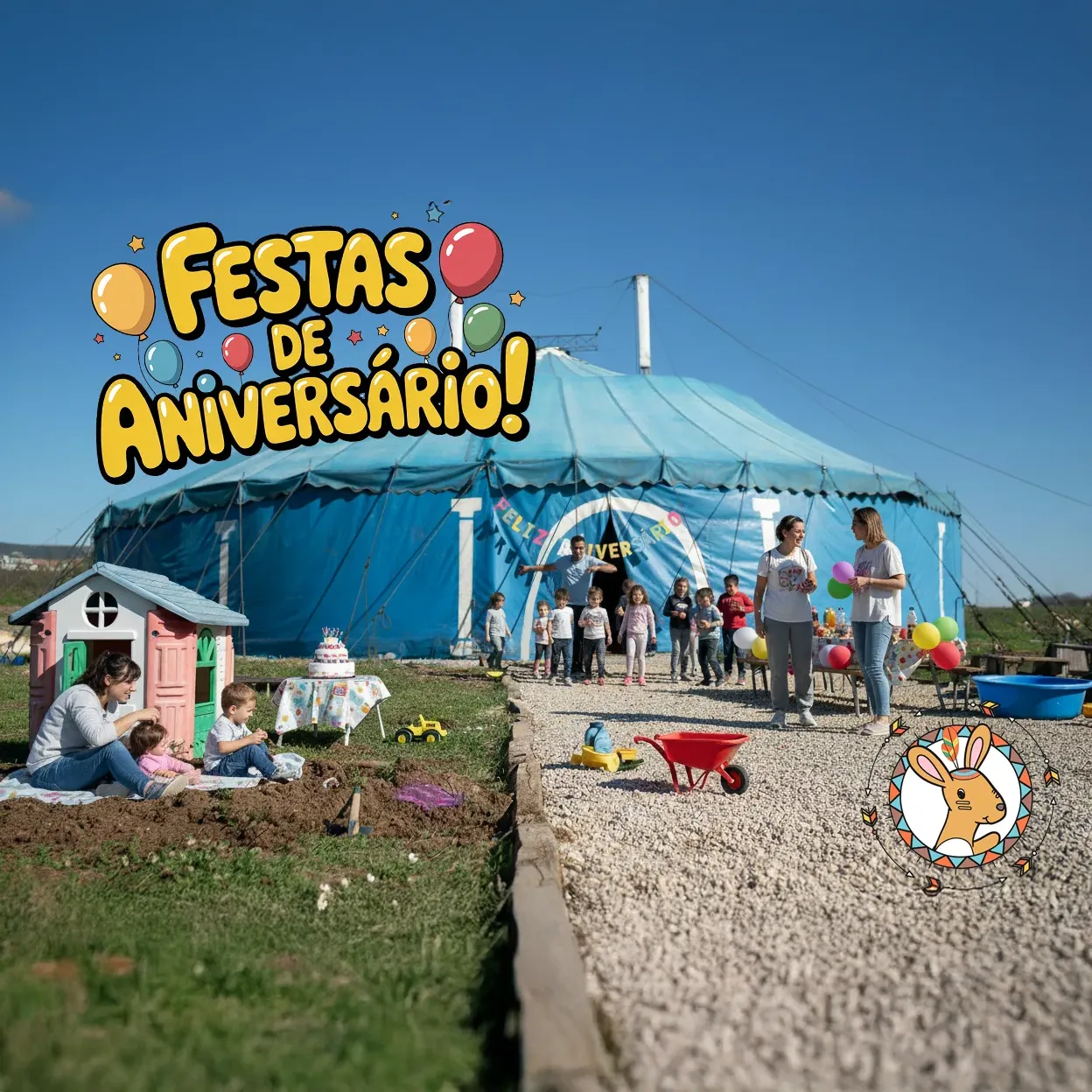 Festa de Aniversário na Tenda Azul da Aldeia Gotu
