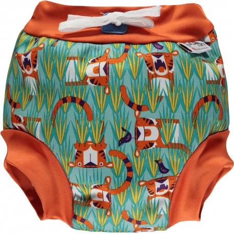 Close Cueca / fralda Reutilizável Praia/ Piscina UV Tigre 0-3m
