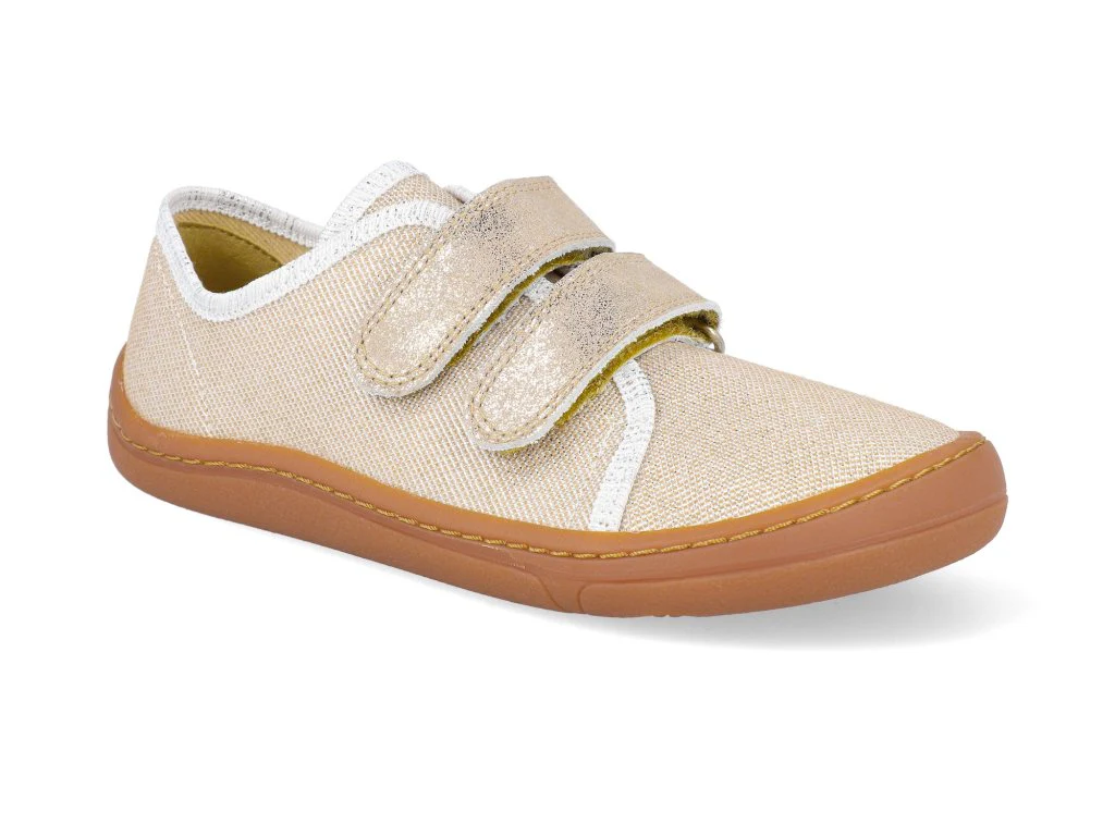 Froddo Barefoot Sapatilha Canva (Gold Shine) kid to adult