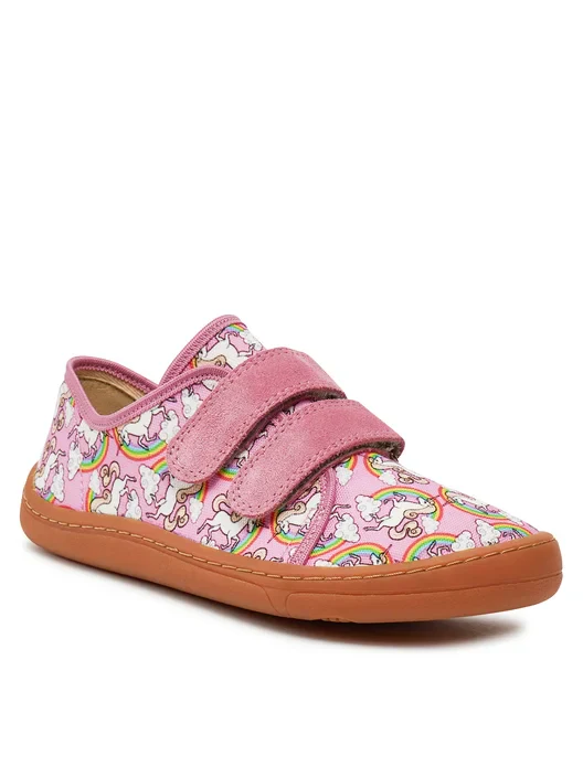 Froddo Barefoot Sapatilha Canva (White/Pink) kid