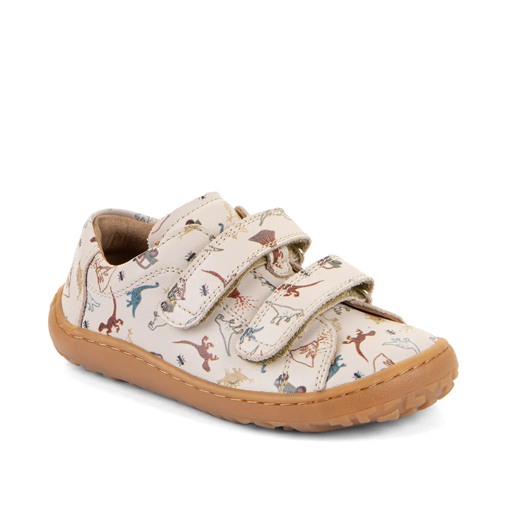 Froddo Barefoot Sapatilha Couro (Beige - Dinossauros) kid
