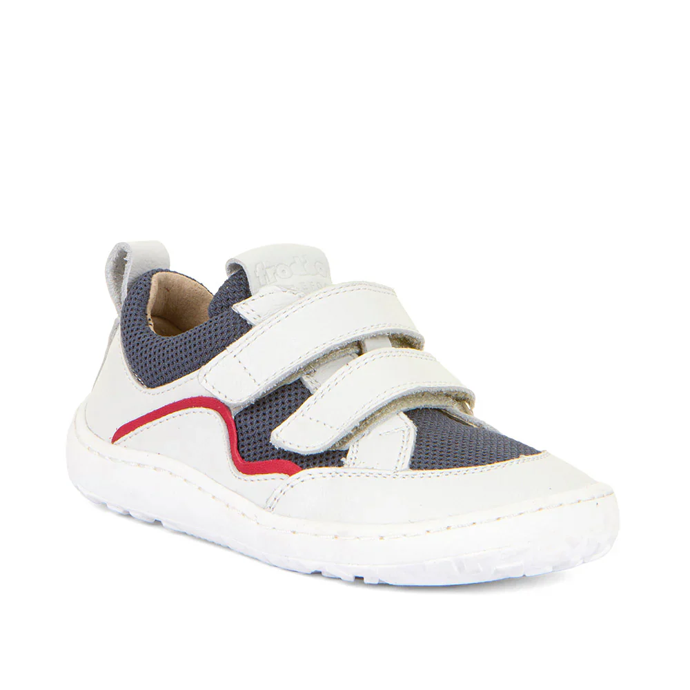 Froddo Barefoot Sapatilha Couro & Malha(White/Blue) kid to adult