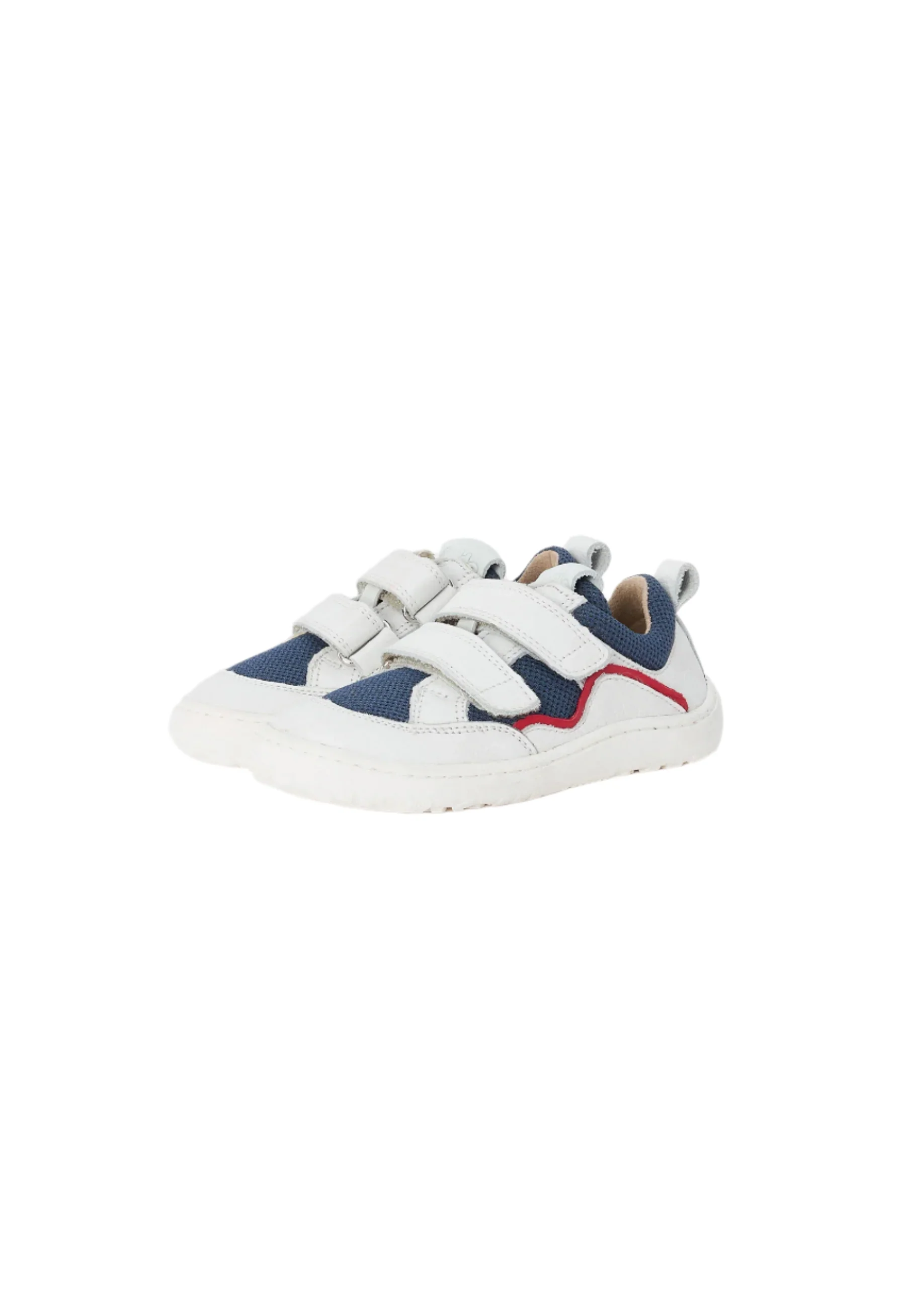 Froddo Barefoot Sapatilha Couro & Malha(White/Blue) kid to adult - Image 3
