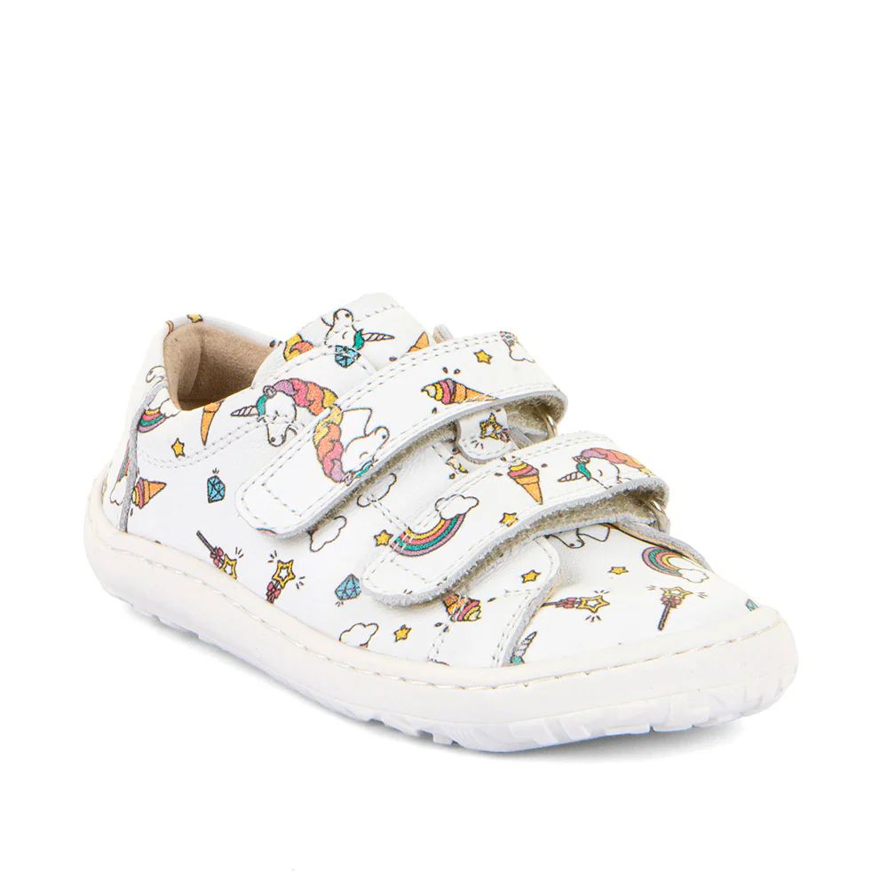 Froddo Barefoot Sapatilha Couro (White - Unicórnios) kid