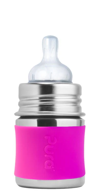Pura Garrafa De Aço Inoxidável / biberão evolutivo 150ml Tetina +0 - Image 3