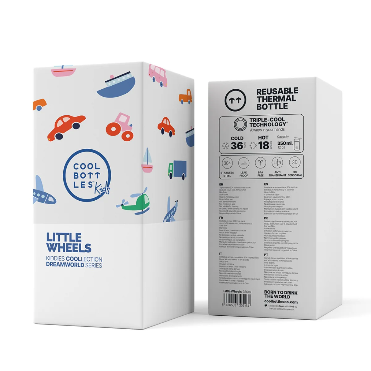 Garrafa Térmica Cool Bottles - Little Wheels 350ml - Image 5