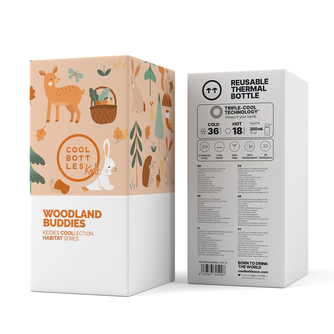 Garrafa Térmica Cool Bottles - Woodland Buddies 350ml - Image 2