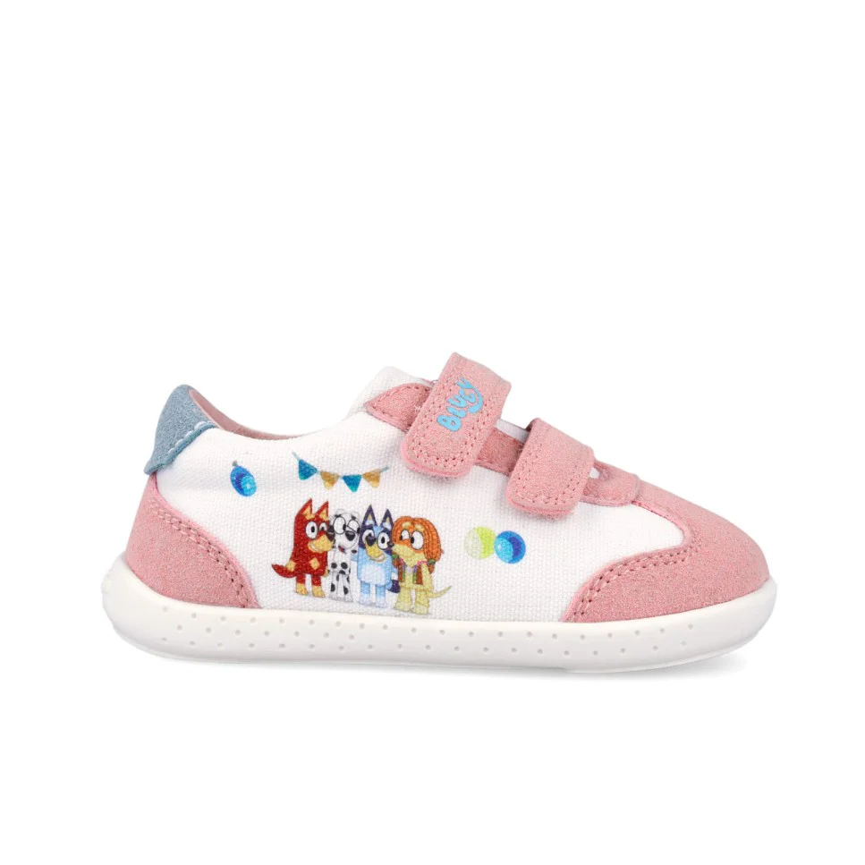 Garvalín Sapatilhas Lona Bluey - Blanco e Rosa