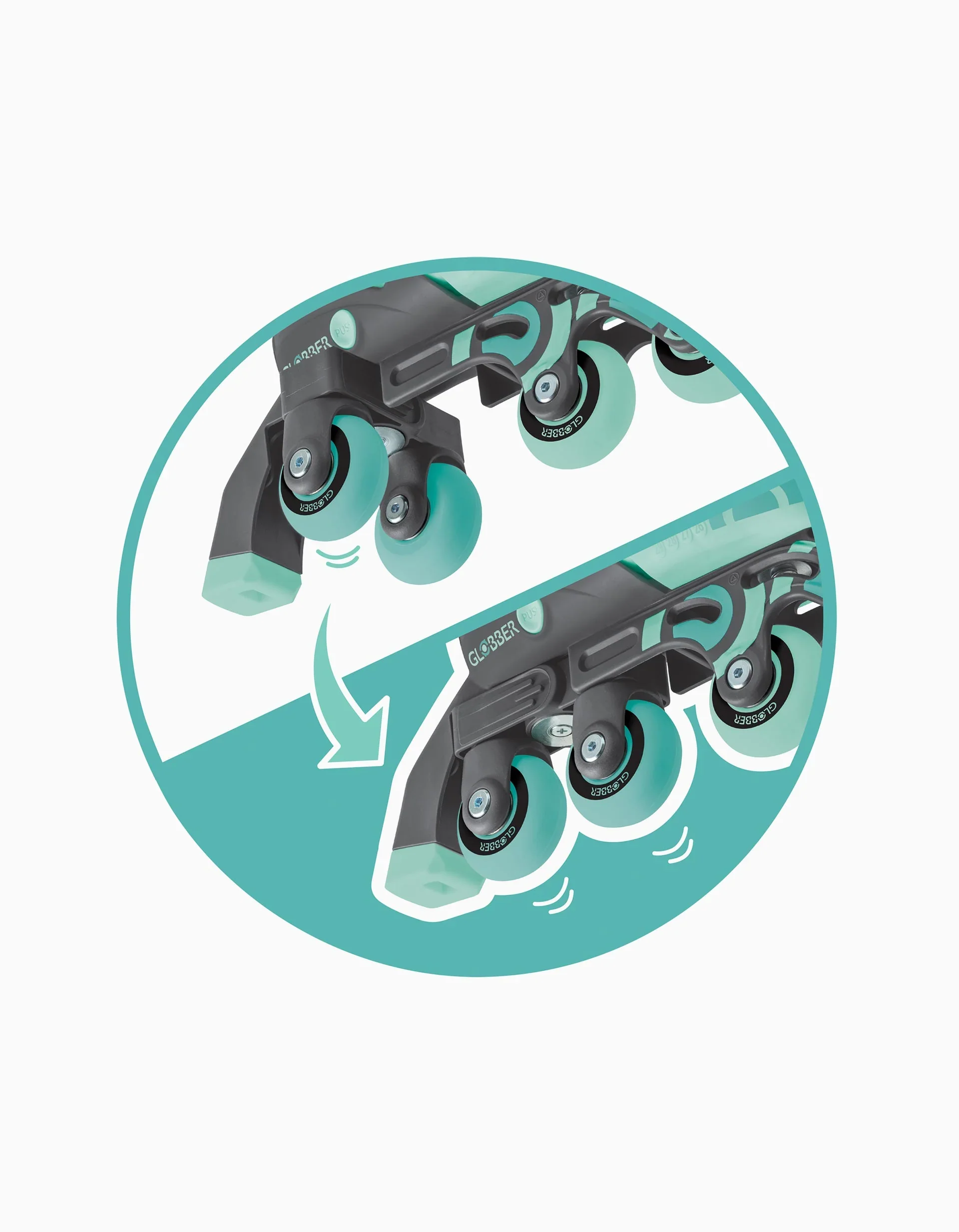 Globber Patins em linha 2 em 1 Menta - Image 7