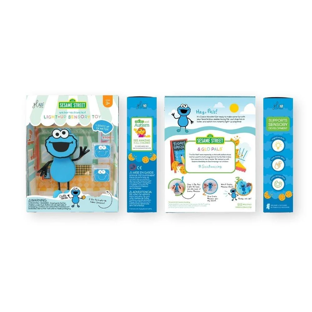 GloPals Conjunto de boneco com 2 Cubos de luz - Monstro das Bolachas Rua Sésamo - Image 2