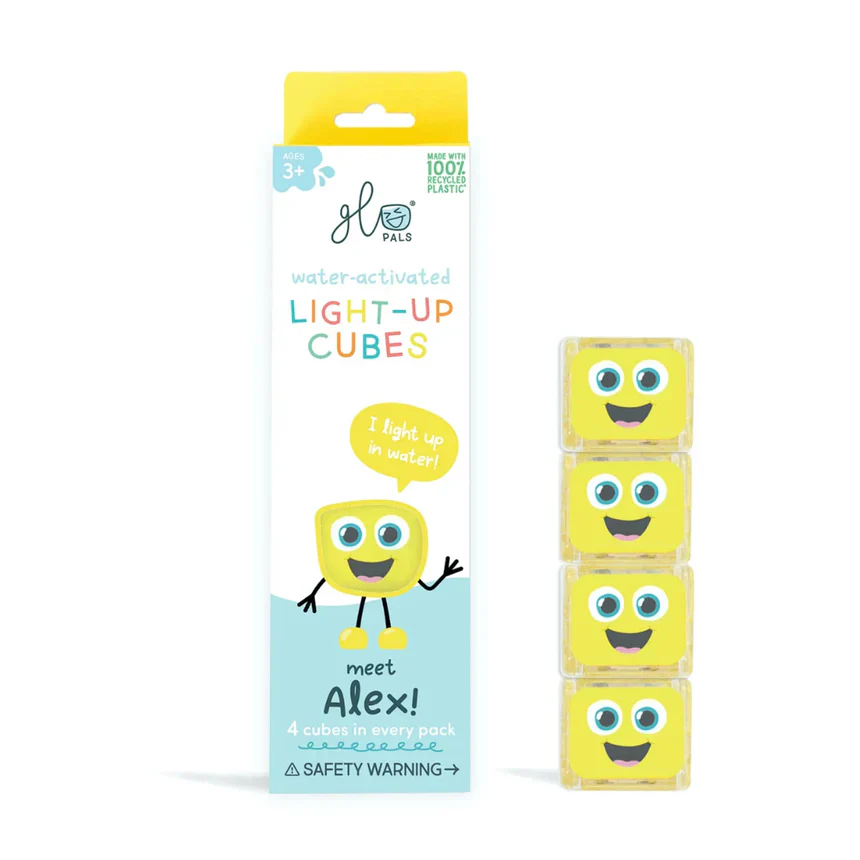 GloPals Cubos de Luz para água 4unid Alex Amarelo