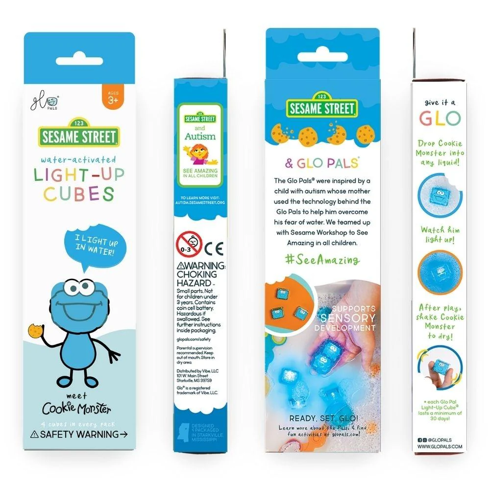 GloPals Cubos de Luz para água 4unid Monstro das Bolachas - Image 4