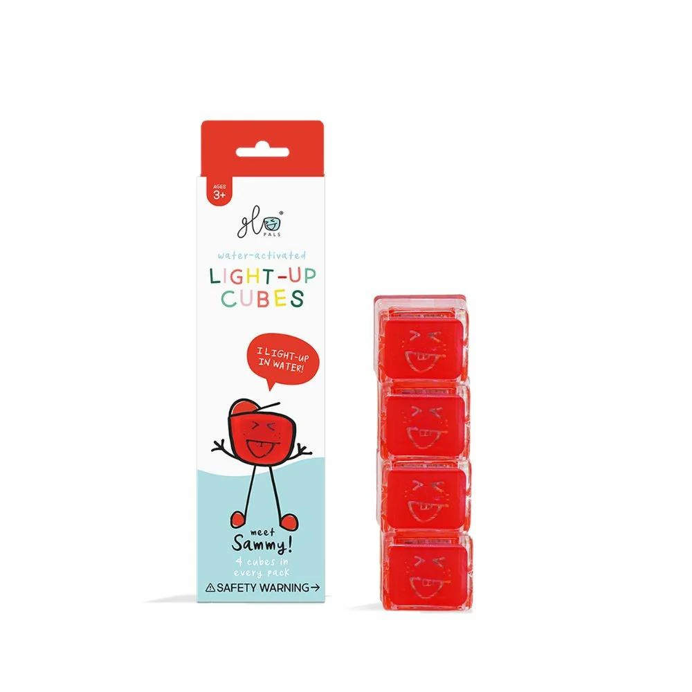 GloPals Cubos de Luz para água 4unid Sammy Vermelho