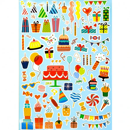 Grafix Livro de colorir A4 + stickers Festa - Image 2