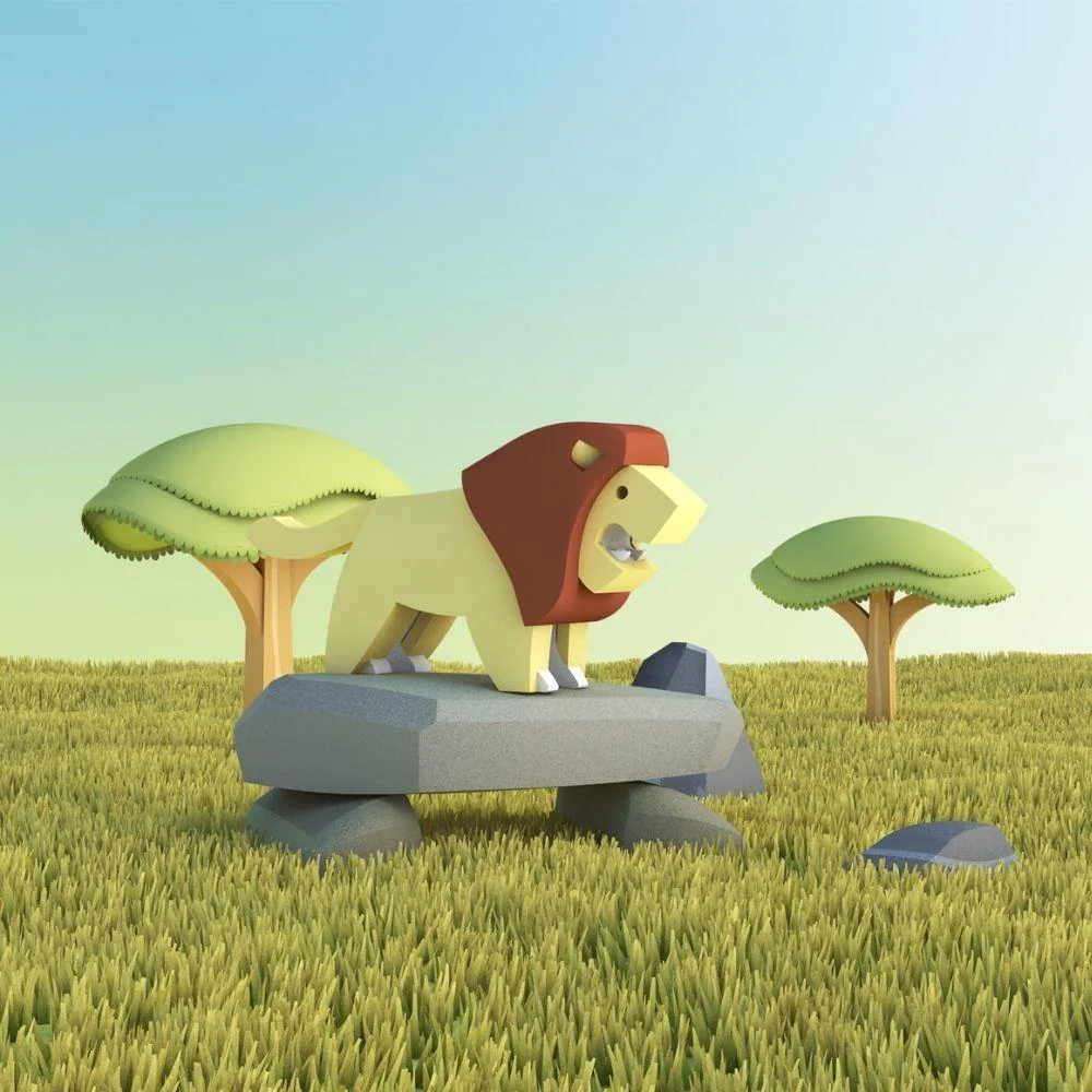 Halftoys Puzzle Diorama 3D - Leão - Image 10
