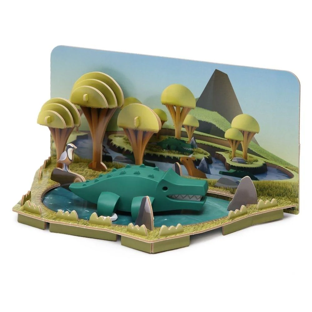 Halftoys Puzzle Diorama 3D - Crocodilo