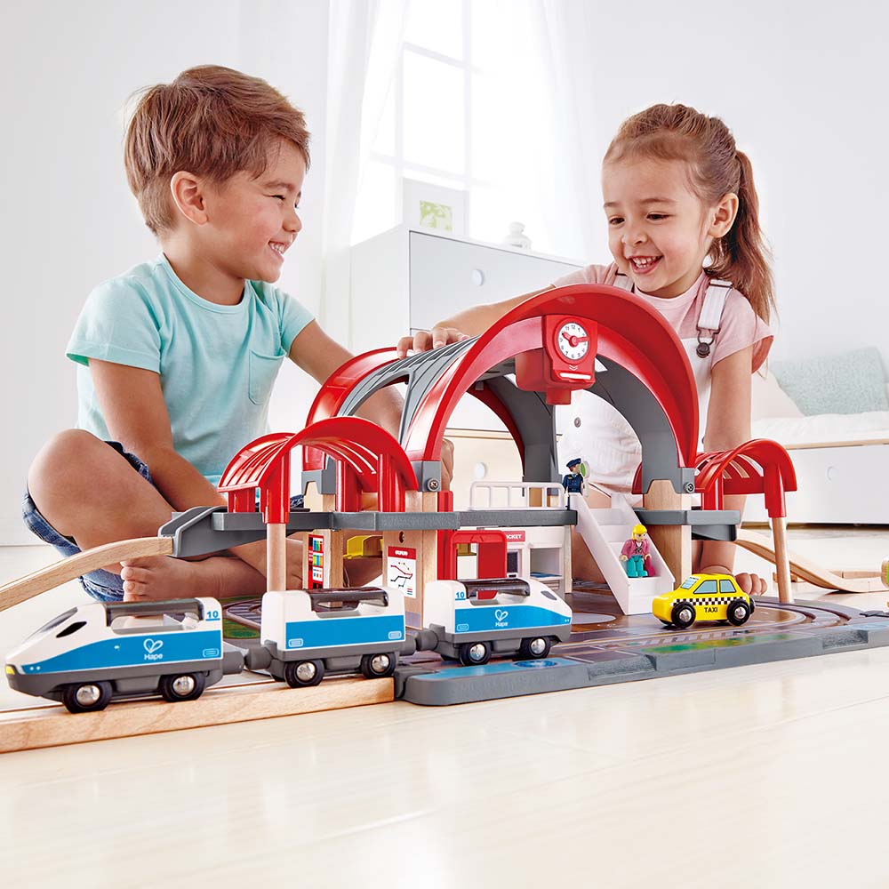 Hape Mega Kit Construção cidade e estação comboios - Image 10