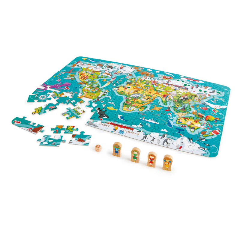 Hape Puzzle de observação do mundo 2 em 1 com jogo - Image 3