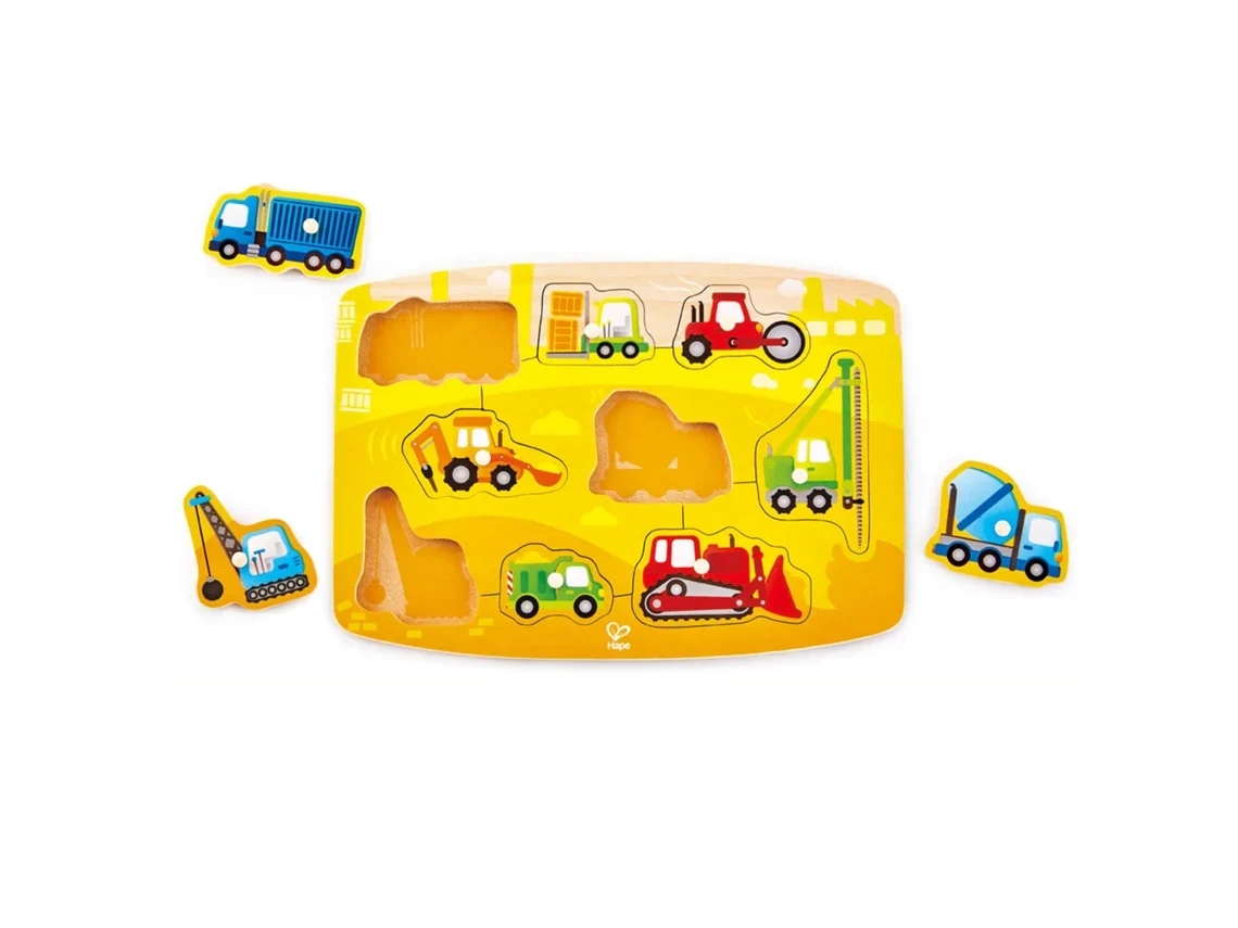 Hape Puzzle de encaixe Veiculos de Construção - Image 3