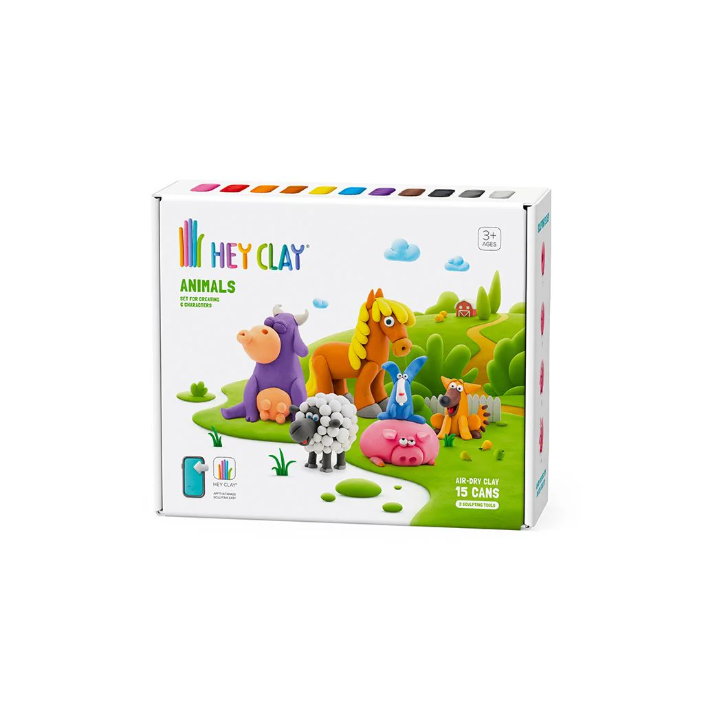 HEY CLAY - Conjunto de Pasta de Modelar Animais